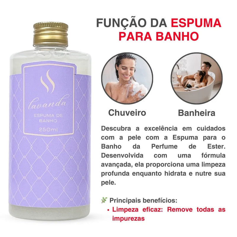 Espuma para Banho Lavanda Inglesa 250ml - Perfume de Ester