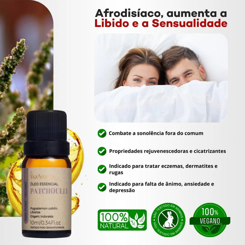 Óleo Essencial Patchoulli 10ml - Perfume de Ester