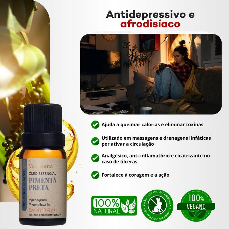 Óleo Essencial Pimenta Preta 10ml - Perfume de Ester