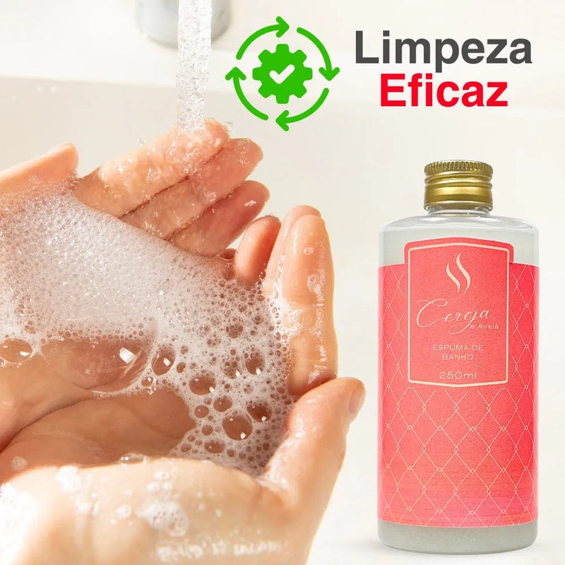 Espuma para Banho Cereja e Avelã 250ml - Perfume de Ester