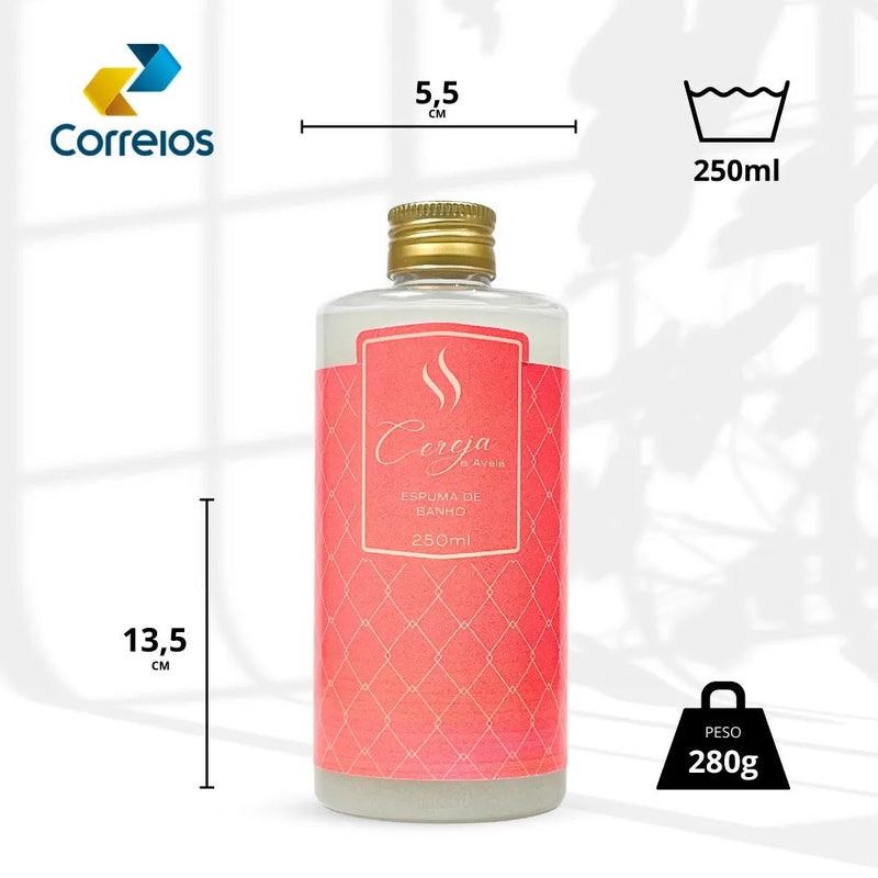 Espuma para Banho Cereja e Avelã 250ml - Perfume de Ester