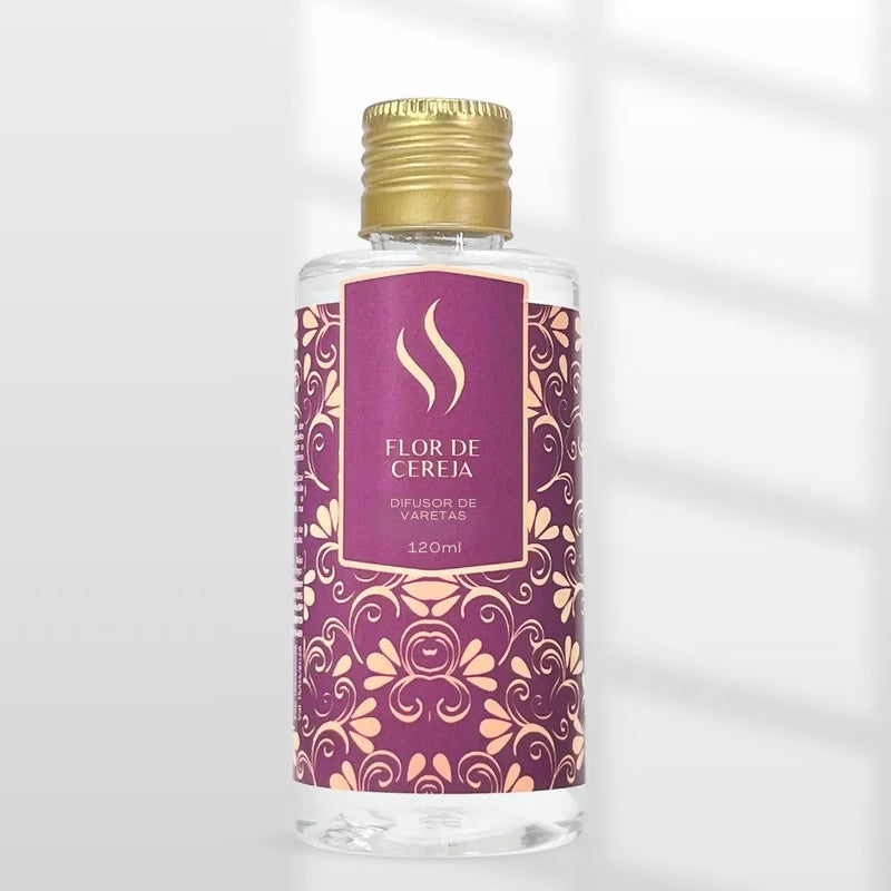 Difusor de Varetas Refil - Flor de Cereja 120ml - Perfume de Ester