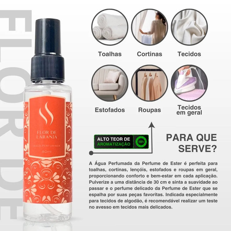 Água Perfumada Flor de Laranja 60ml - Perfume de Ester - Perfume de Ester