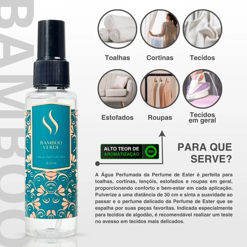 Água Perfumada Bamboo Verde 60ml - Perfume de Ester - Perfume de Ester