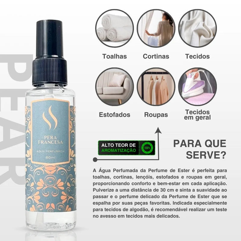 Água Perfumada Pera Francesa 60ml - Perfume de Ester - Perfume de Ester