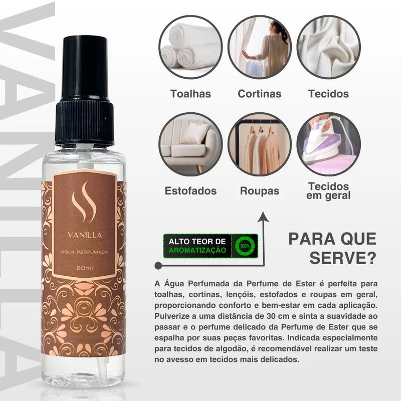 Água Perfumada Vanilla 60ml - Perfume de Ester - Perfume de Ester