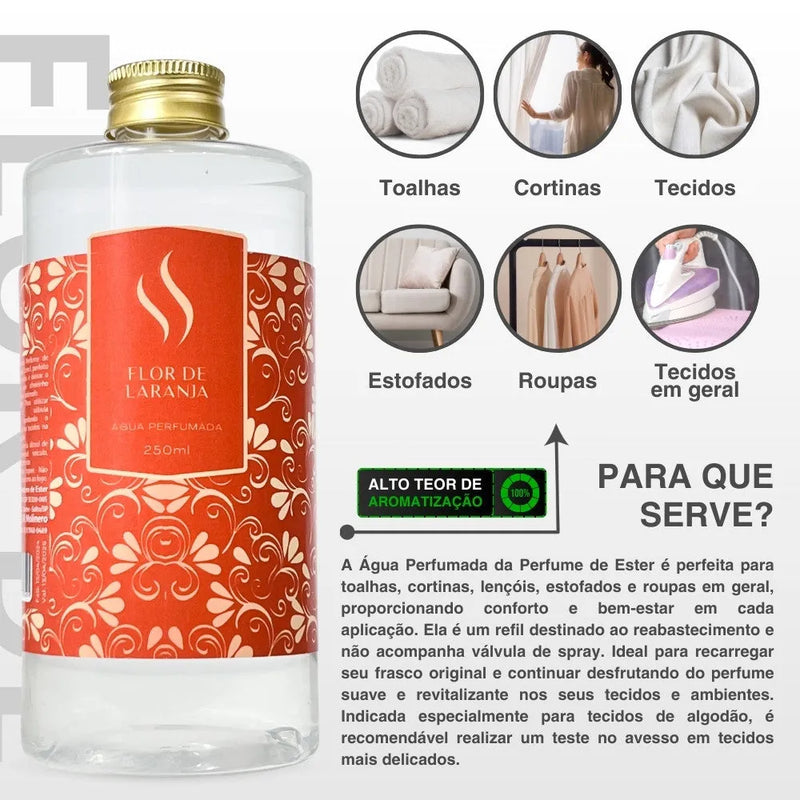 Água Perfumada Flor de Laranja 500ml - Perfume de Ester - Perfume de Ester