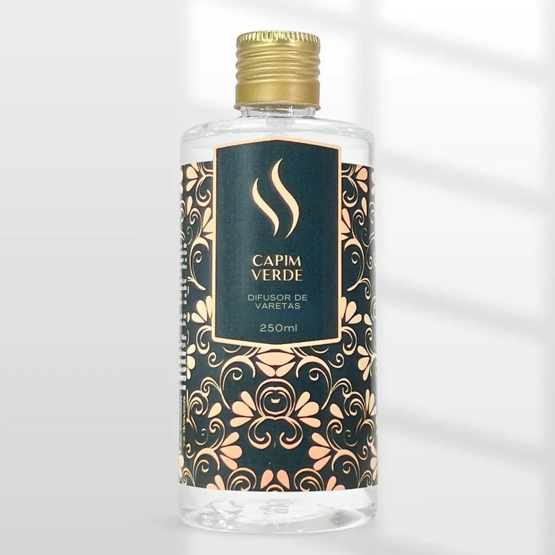 Difusor de Varetas Refil - Capim Verde 250ml - Perfume de Ester