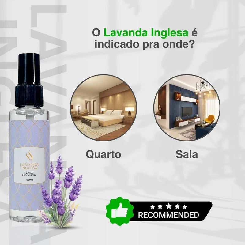 Água Perfumada Lavanda Inglesa 60ml - Perfume de Ester - Perfume de Ester