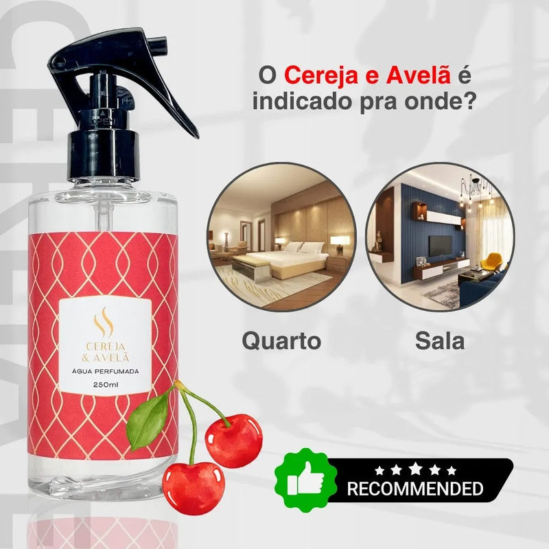 Água Perfumada Cereja e Avelã 250ml - Perfume de Ester - Perfume de Ester