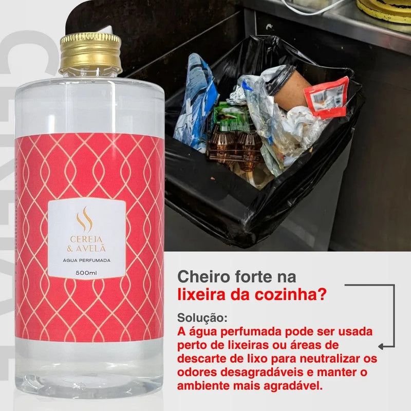 Refil de Água Perfumada Cereja e Avelã 500ml - Perfume de Ester - Perfume de Ester