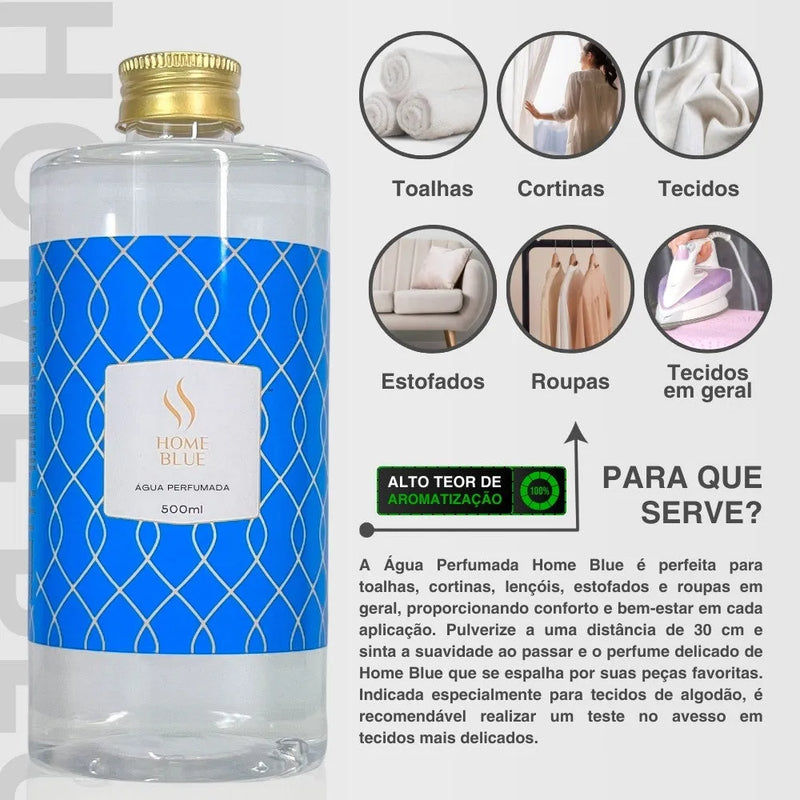 Refil de Água Perfumada Home Blue 500ml - Perfume de Ester - Perfume de Ester