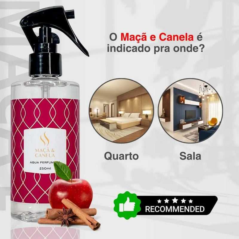 Água Perfumada Maçã e Canela 250ml - Perfume de Ester - Perfume de Ester