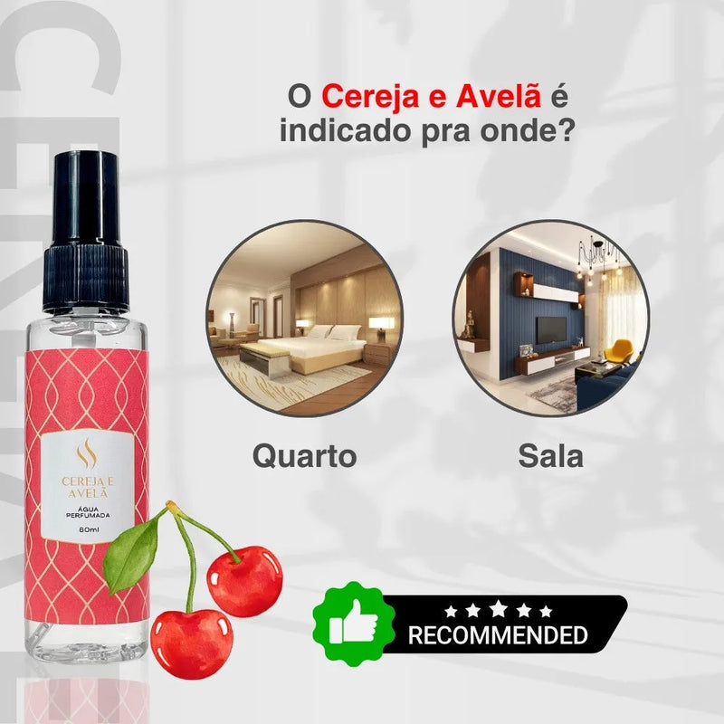 Água Perfumada Cereja e Avelã 60ml - Perfume de Ester - Perfume de Ester