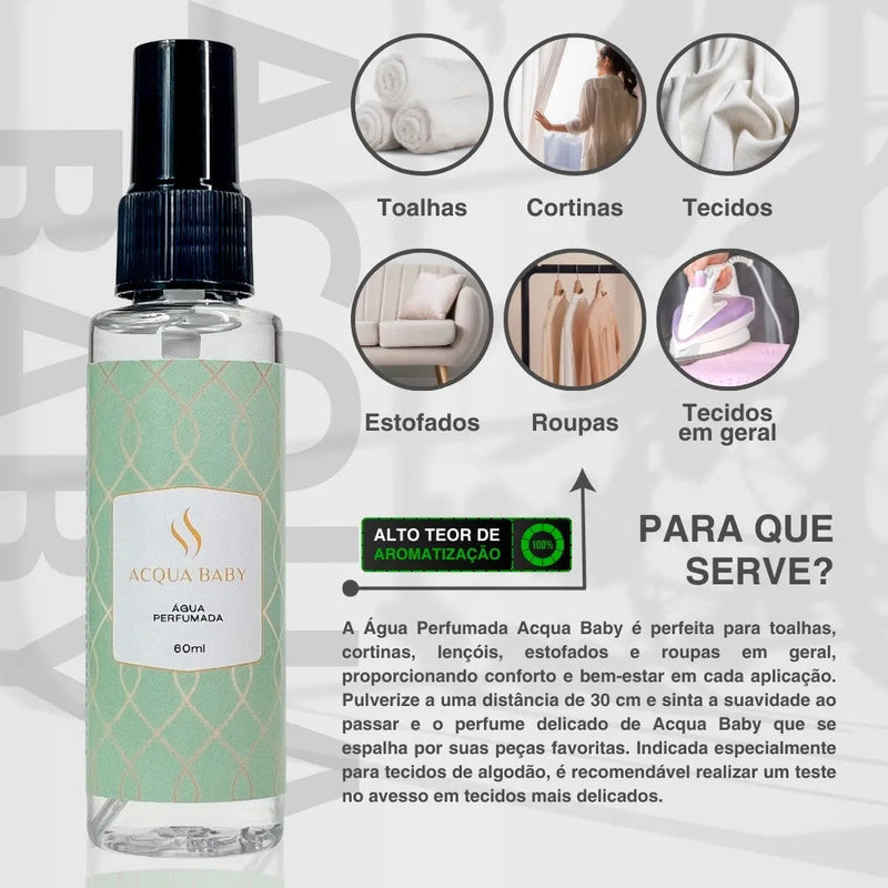 Água Perfumada Acqua Baby 60ml - Perfume de Ester - Perfume de Ester