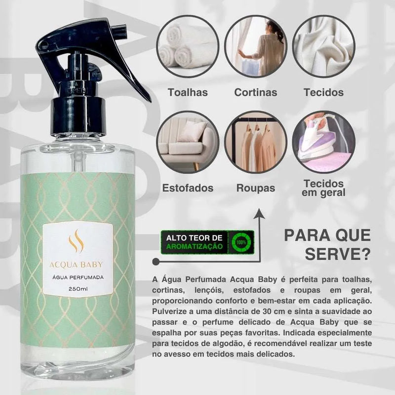 Água Perfumada Acqua Baby 250ml - Perfume de Ester - Perfume de Ester