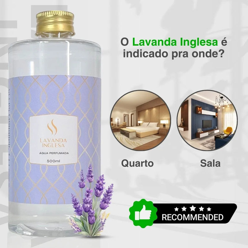 Refil de Água Perfumada Lavanda Inglesa 500ml - Perfume de Ester - Perfume de Ester