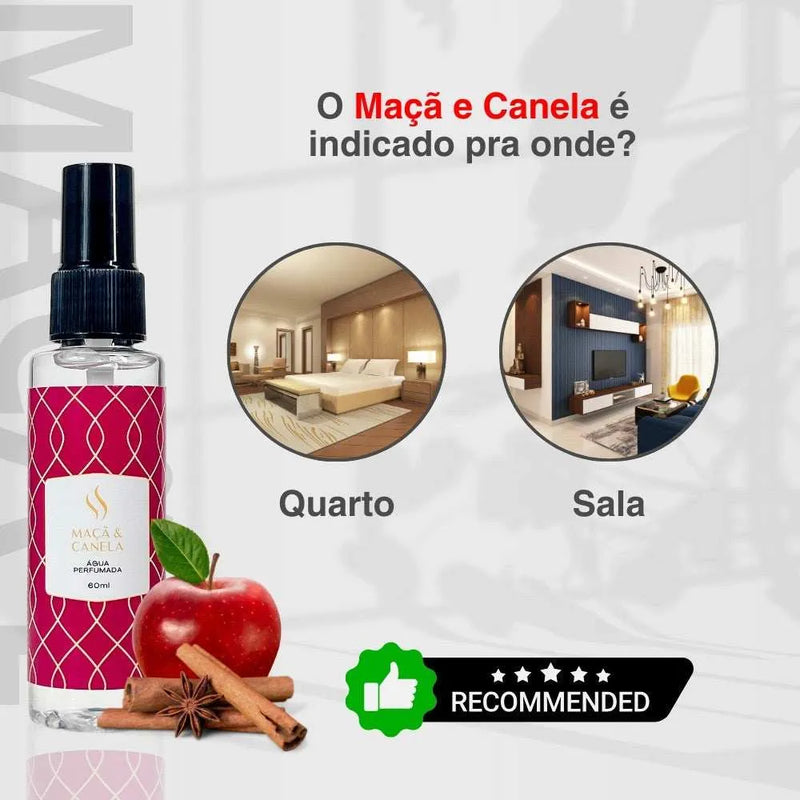 Água Perfumada Maçã e Canela 60ml - Perfume de Ester - Perfume de Ester