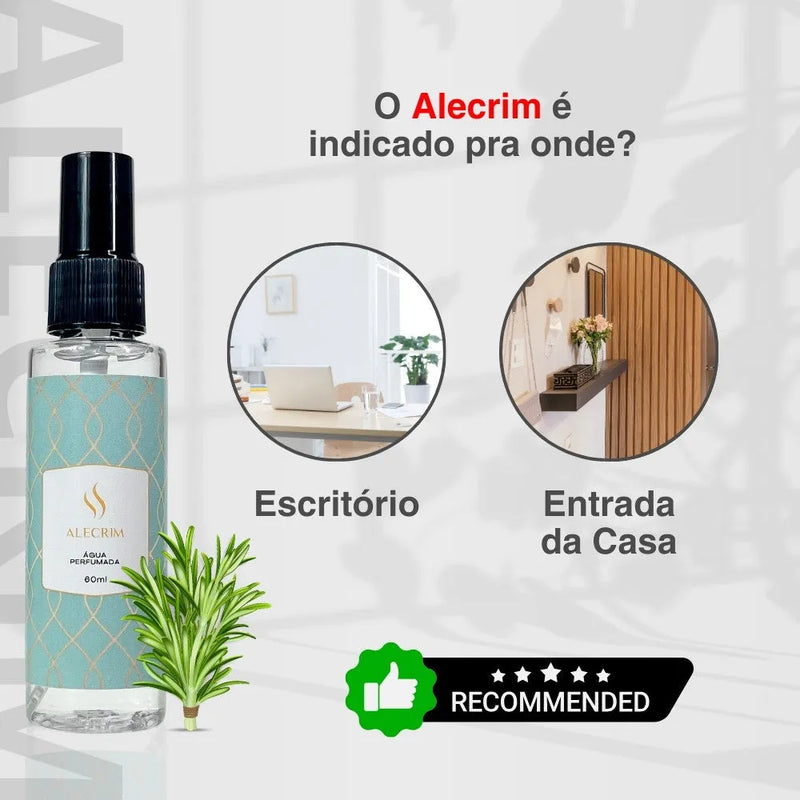 Água Perfumada Alecrim 60ml - Perfume de Ester - Perfume de Ester