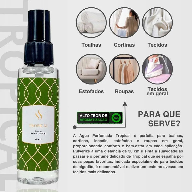 Água Perfumada Tropical 60ml - Perfume de Ester - Perfume de Ester