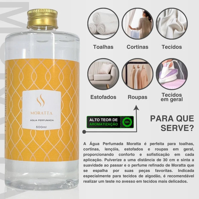 Refil de Água Perfumada Moratta 500ml - Perfume de Ester - Perfume de Ester