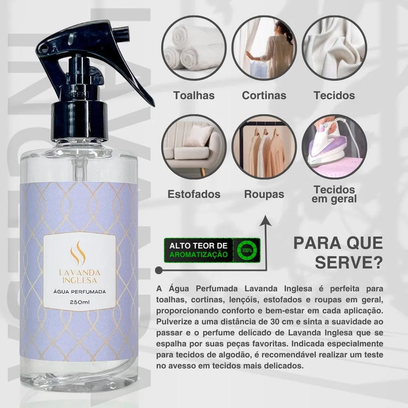 Água Perfumada Lavanda Inglesa 250ml - Perfume de Ester - Perfume de Ester