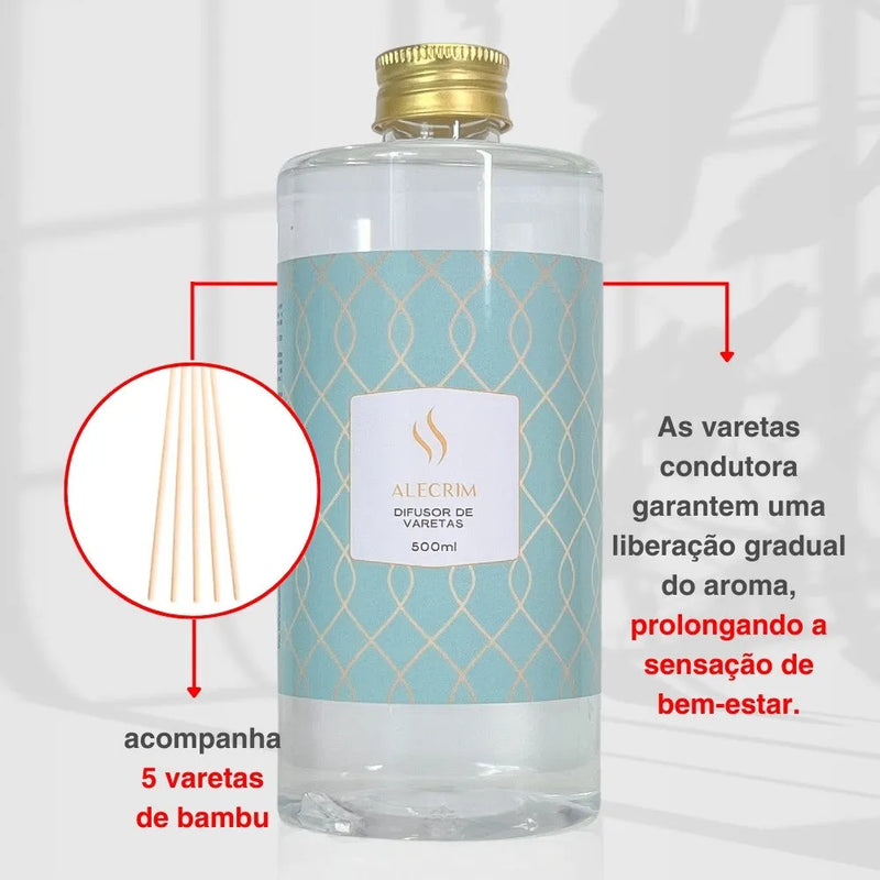 Difusor de Varetas Refil - Alecrim 500ml - Perfume de Ester