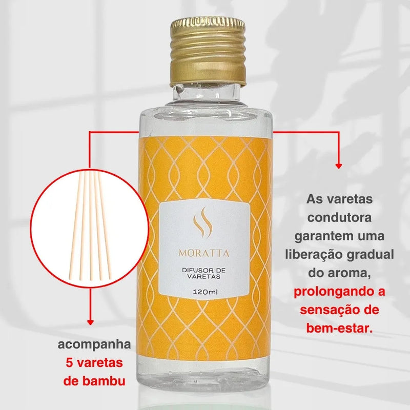 Difusor de Varetas Refil - Moratta 120ml - Perfume de Ester