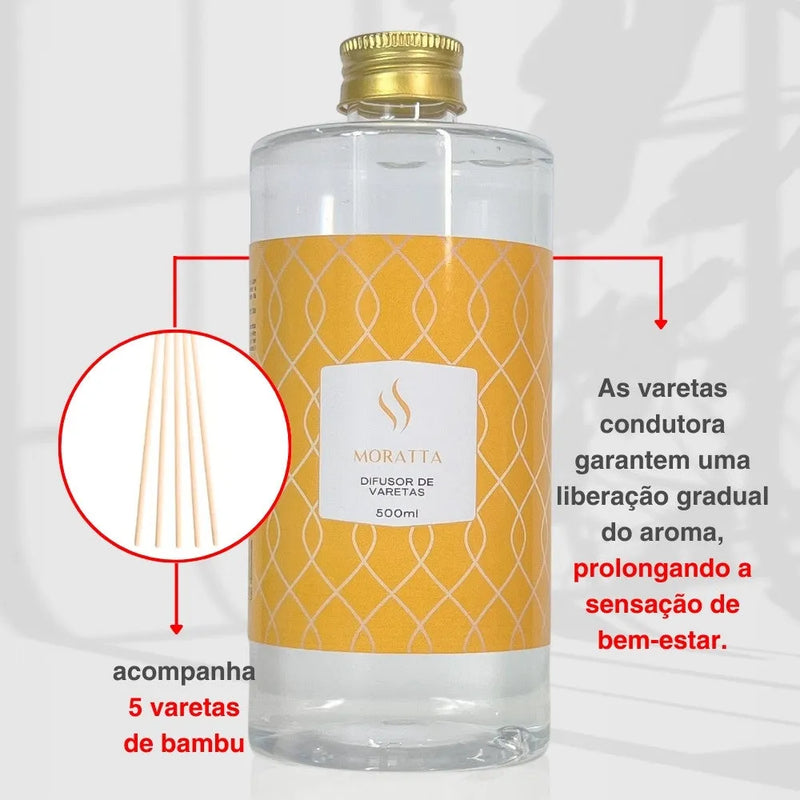 Difusor de Varetas Refil - Moratta 500ml - Perfume de Ester