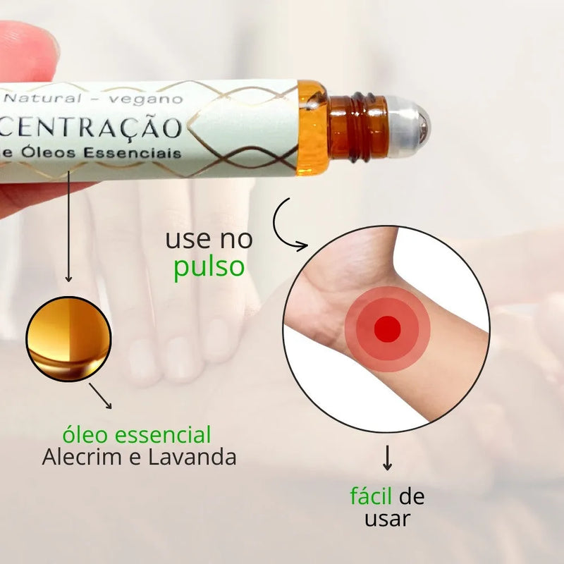 Blend Roll-on de Óleo Essencial Concentração - Perfume de Ester - Perfume de Ester