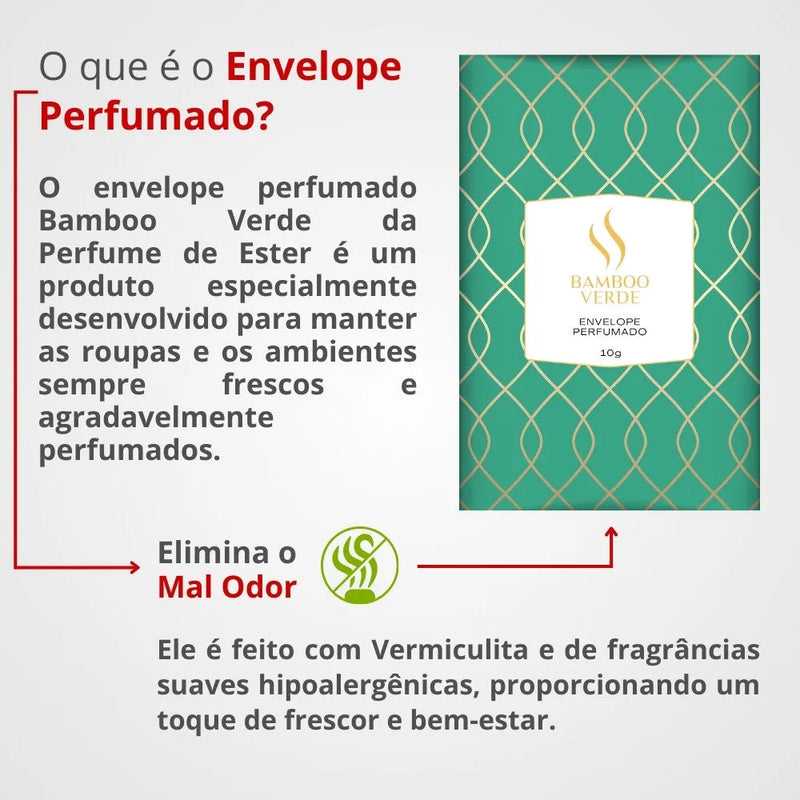 Envelope Perfumado Bamboo Verde 10g - Perfume de Ester