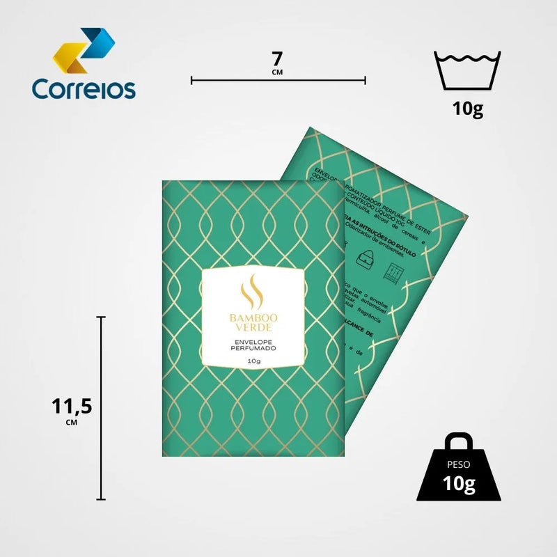 Envelope Perfumado Bamboo Verde 10g - Perfume de Ester