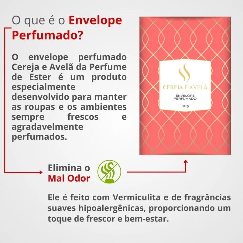 Envelope Perfumado Cereja e Avelã 10g - Perfume de Ester