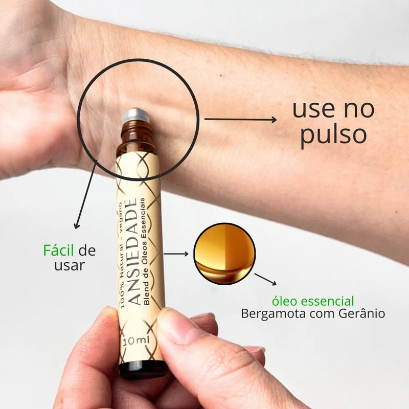 Blend Roll-on de Óleo Essencial Anti-Ansiedade - Perfume de Ester - Perfume de Ester