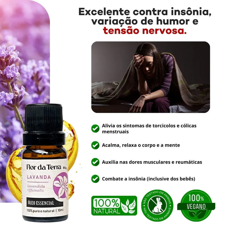 Óleo Essencial Lavanda (Mont Blanc) 10ml - Perfume de Ester