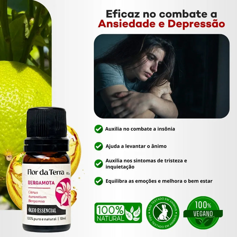 Óleo Essencial Bergamota 10ml - Perfume de Ester