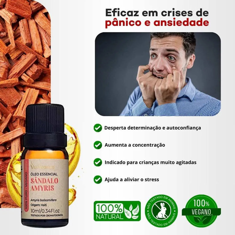 Óleo Essencial de Sândalo Amyris 10ml - Perfume de Ester