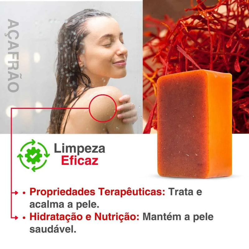 Sabonete Fitoterápico de Açafrão 100g - Perfume de Ester - Perfume de Ester