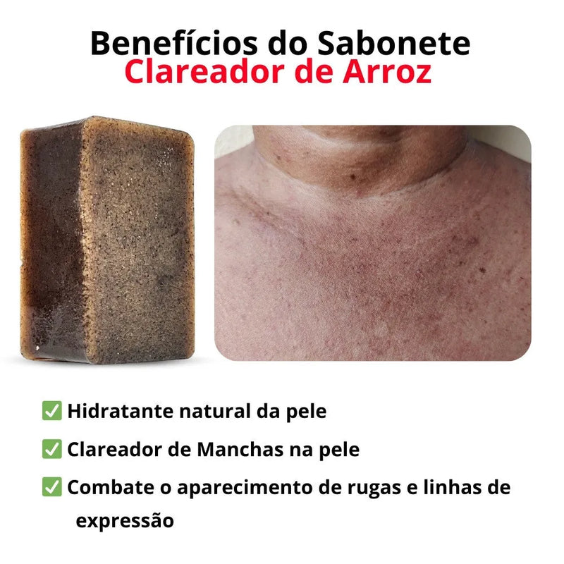 Sabonete Fitoterápico de Clareador de Árroz 100g - Perfume de Ester - Perfume de Ester