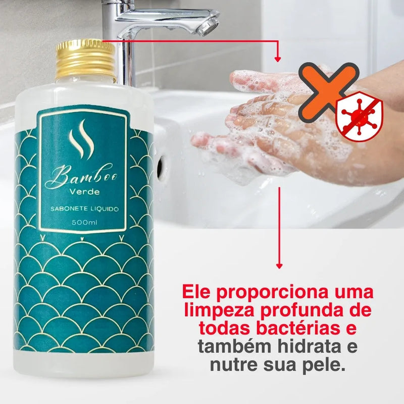 Sabonete Líquido Hidratante Refil - Bamboo Verde 500ml - Perfume de Ester