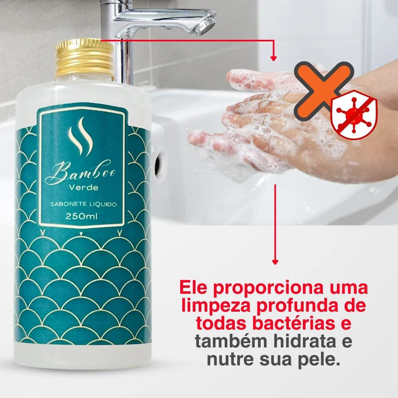 Sabonete Líquido Hidratante Refil - Bamboo Verde 250ml - Perfume de Ester