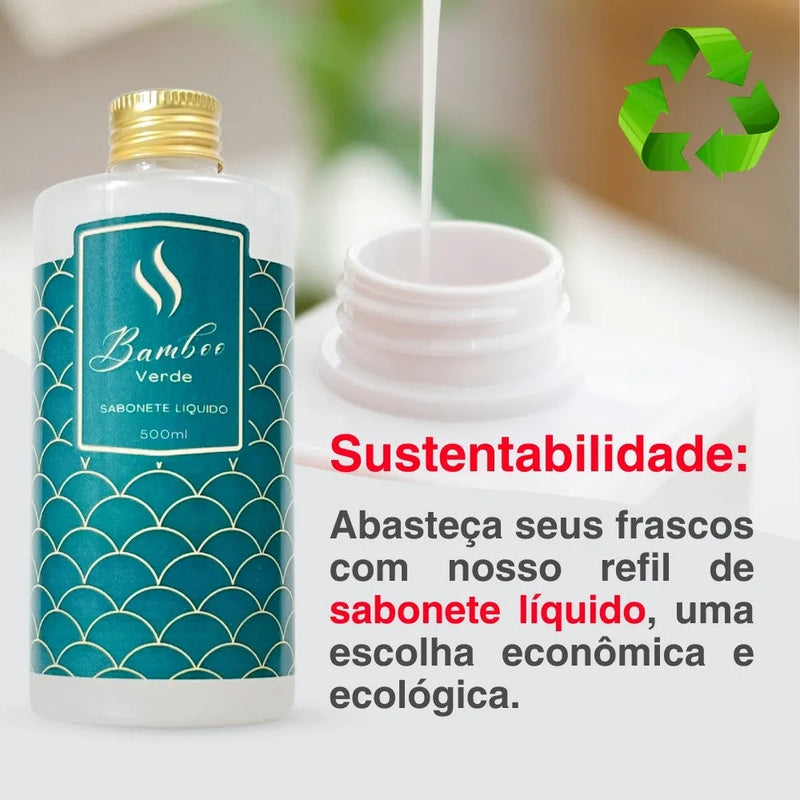 Sabonete Líquido Hidratante Refil - Bamboo Verde 500ml - Perfume de Ester