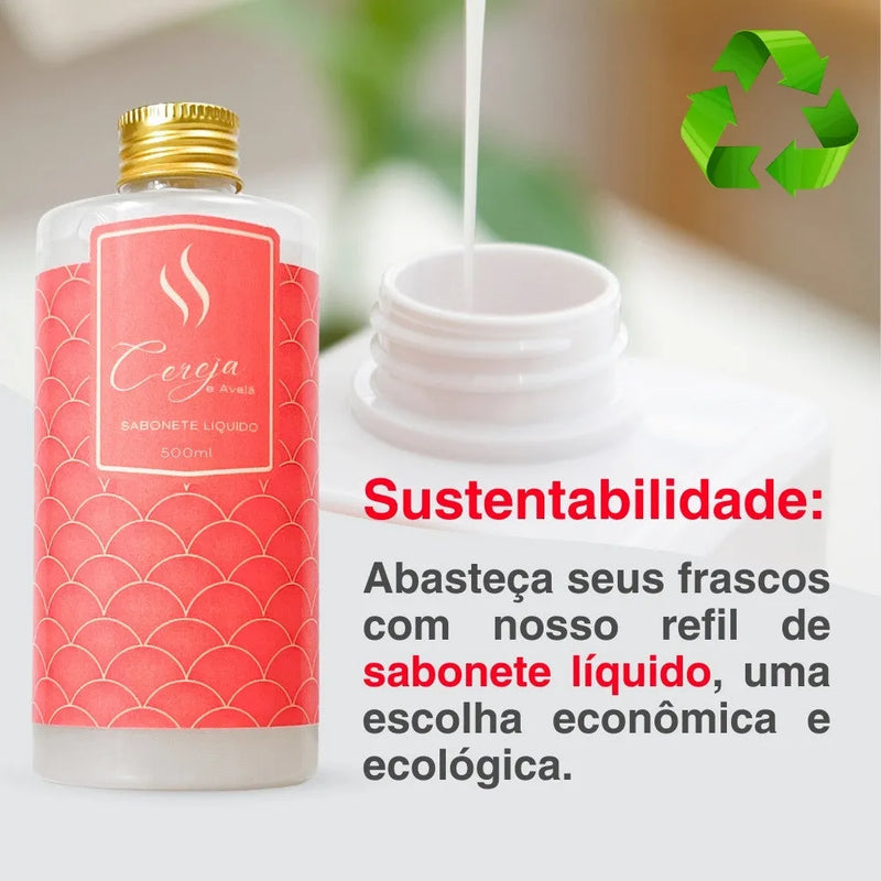 Sabonete Líquido Hidratante Refil - Cereja e Avelã 500ml - Perfume de Ester