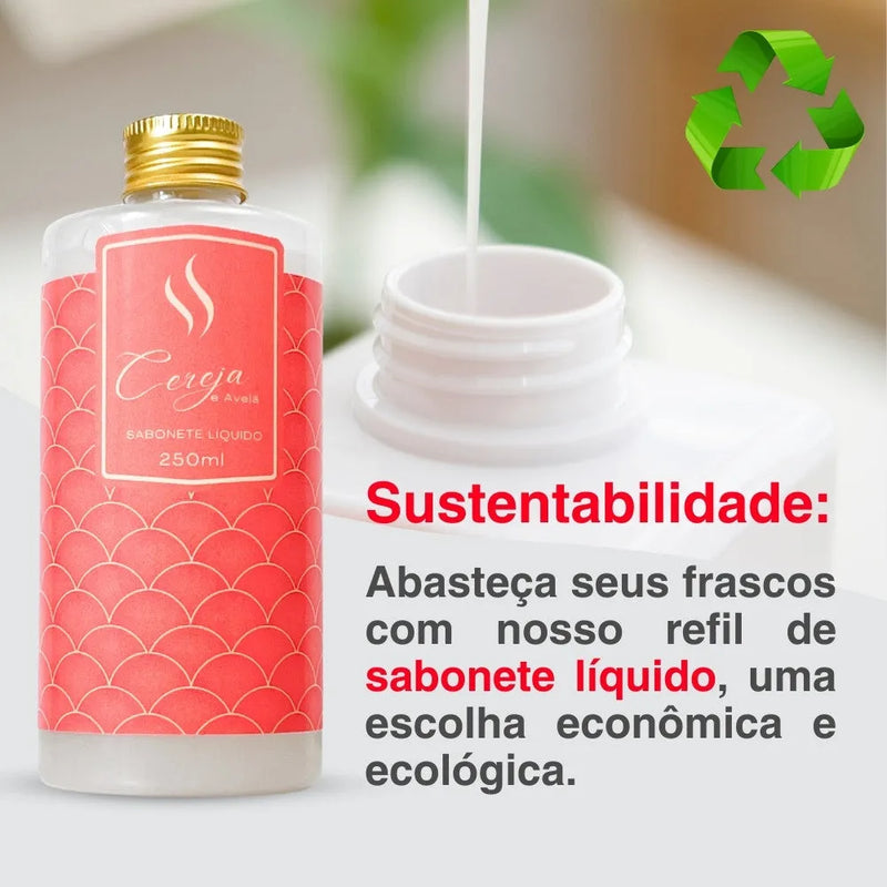 Sabonete Líquido Hidratante Refil - Cereja e Avelã 250ml - Perfume de Ester