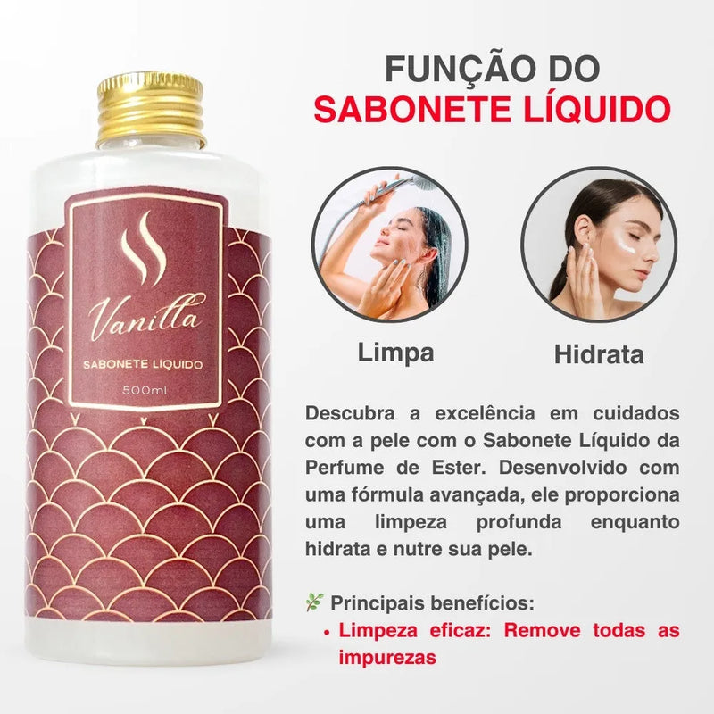 Sabonete Líquido Hidratante Refil - Vanilla 500ml - Perfume de Ester