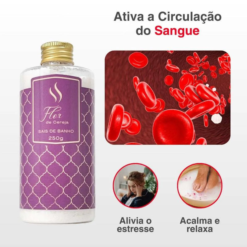 Sais de Banho Flor de Cereja 250g - Perfume de Ester