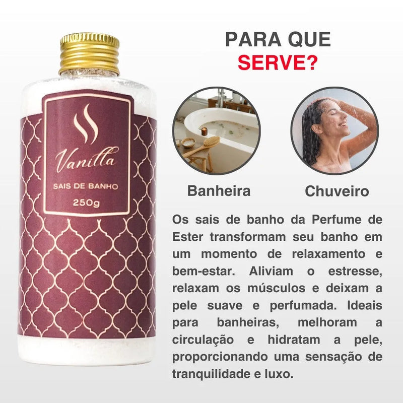 Sais de Banho Vanilla 250g - Perfume de Ester