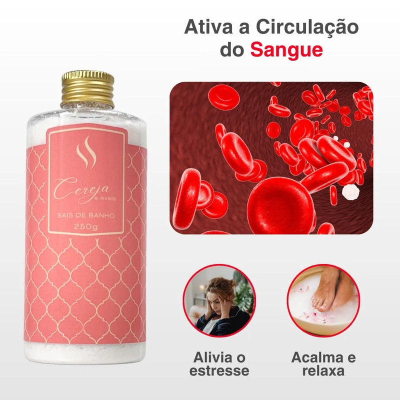 Sais de Banho Cereja e Avelã 250g - Perfume de Ester