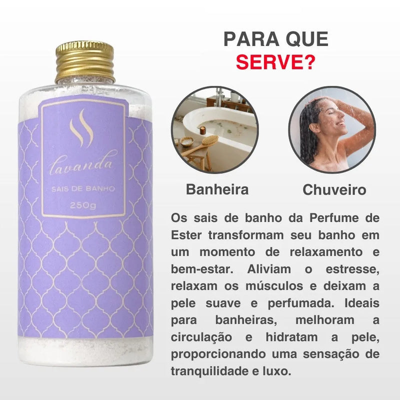 Sais de Banho Lavanda Inglesa 250g - Perfume de Ester