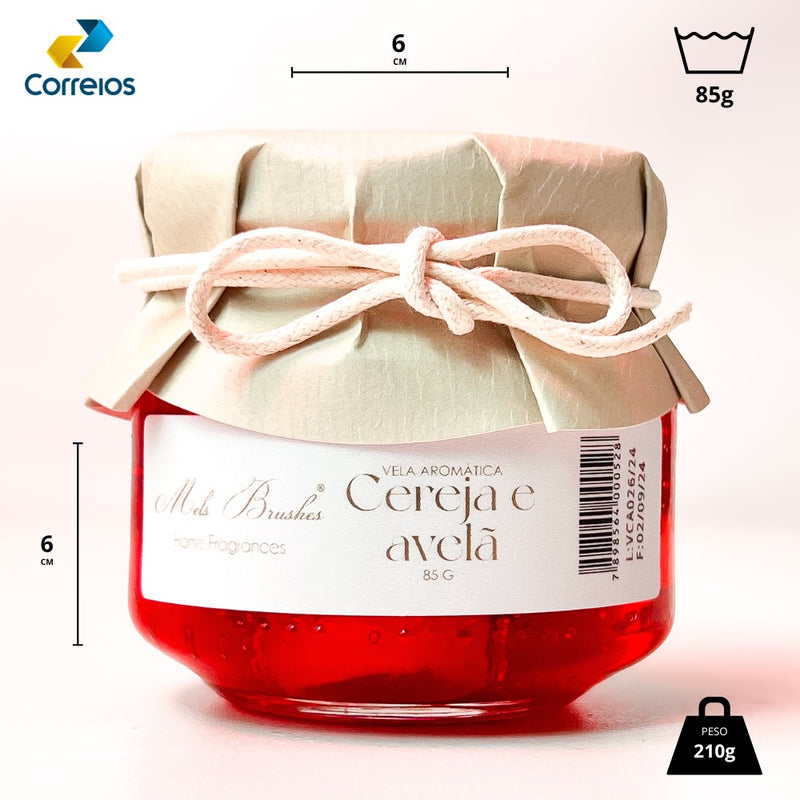 Vela Aromática de Cereja e Avelã - 85g